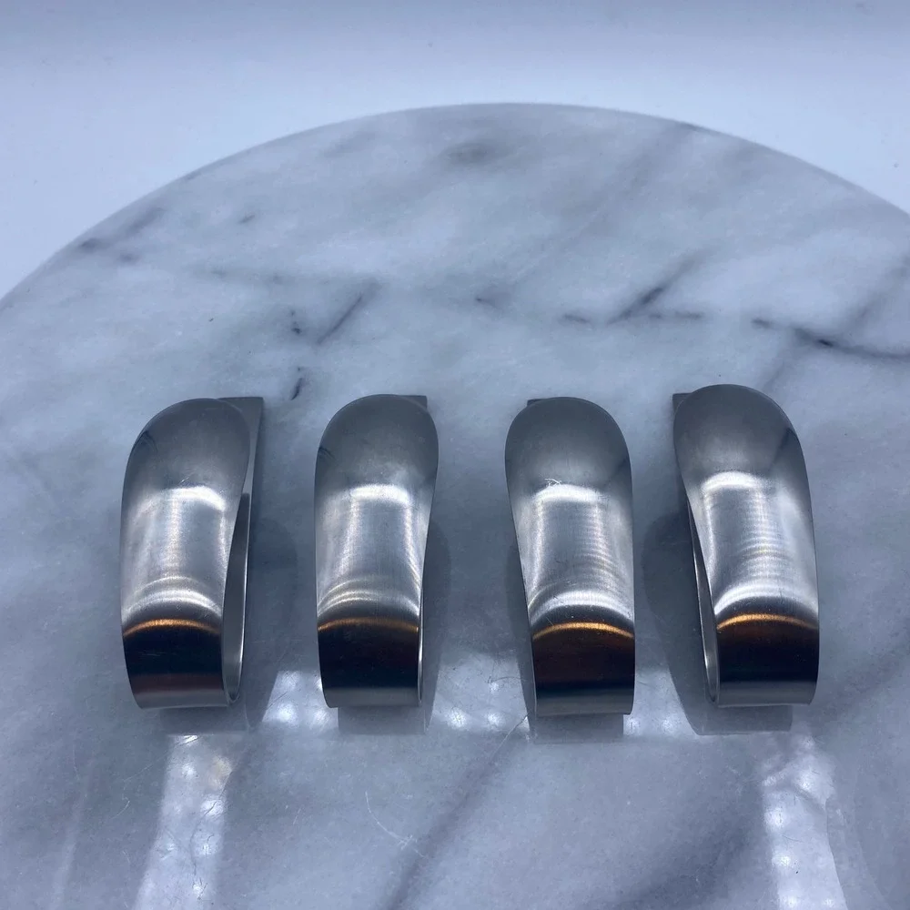 Mono Filio Napkin Rings Clips Silver 18/8 Stainless Steel Germany‎ Set of 4 MCM